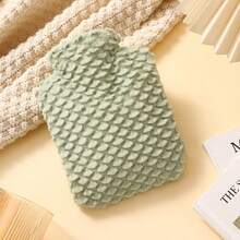 Plush Hot Water Bag, PVC Water Injection Bag, Warm Hands, Explosion-Proof And Leak Proof, Cute Embroidery, Simple And Portable, Detachable, Warm Hands And Feet, Use Hot Water Bottle During The Period, Winter New Warm Water Bag For Water Injection, Warm Stomach And Hands, Water Injection Hot Water Bag Cover, Small Cross-Border Explosion-Proof PVC Hot Compress