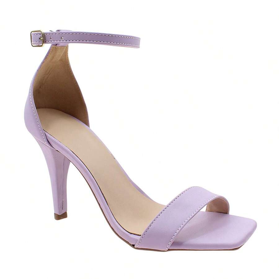 Thick Heel Sandal With Two-In-One Butterflies And Embossed Flower - 紫丁香色 - 查看 1