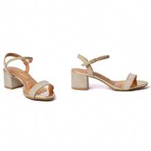 Vizzano Women's Thick Heel Sandal With Comfort Buckle - 金色 - 查看 6