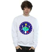NASA Mens Classic Globe Astronauts Sweatshirt (White) - White - View 3