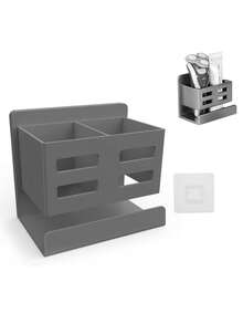 1 pieza Estantería de almacenamiento multifuncional para baño y cocina, montada en la pared sin necesidad de taladrar