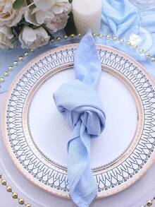 2/6pcs Soft Crinkle Cloth Napkins, Square Solid Color Versatile Dinner Napkins Suitable For Christmas, Thanksgiving, Daily Use, Party Decoration