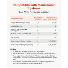 7-Day Programmable Thermostat, Home Thermostats For Heat Pump,Air Conditioner,Underfloor Heating, LED Screen With Backlight & 1Cool+1Heat,Energy-Efficient,Wide Temp Range,White - White - View 2