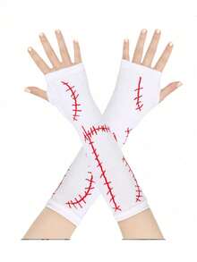 2 Stück/4 Stück Sally Socken und Handschuhe, Halloween Kostüme, Halloween, Sally Kostüm, Halloween Strümpfe, Zubehör perfekt für Verkleidung und Rollenspiel, hochwertige Sally Kostüm Socken und Handschuhe Set, ideal für Halloween Partys und thematische Veranstaltungen