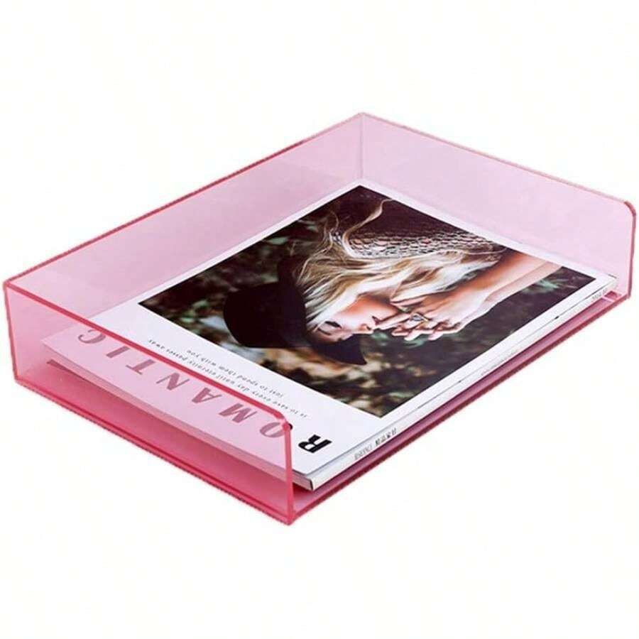 Estante para Archivos File Rack Desktop Organizer File Holder Simple Trending Stackable Office Desk Supplies Sorprender File Sorter School Home Supplies para organizacin y Almacenamiento - inicial - Ver 1