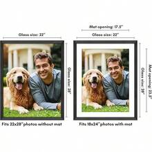 Americanflat 22x28 Poster Frame With Polished - Use As 18x24 Frame With Or Display 22x28 Photo Without - - Wide Picture Frames Wall Display - Black2025 - màu đen - Xem 2