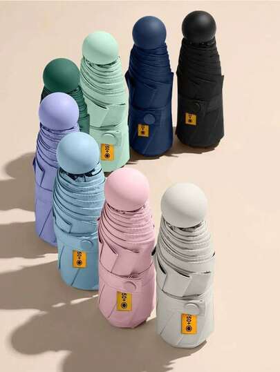 1 peça mini guarda-chuva de bolso portátil, dobrável multicolorido, guarda-chuva compacto para viagem, guarda-chuva de dupla utilização para chuva e sol, mini guarda-chuva de bolso pequeno, guarda-chuvas de chuva e sol UV para mochila, mini guarda-chuva de proteção contra sol e chuva, guarda-chuva de bolso portátil com revestimento UV, itens essenciais para a volta às aulas e viagens