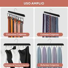Colgador de Cinturón para Armario, 2PCS Percha de Cinturón, Organizador Cinturones con 20 Ganchos, Cinturón Giratorio Lazos Perchas Ahorra Espacio, Percha Multifuncional para Cinturón, Corbata, Gorro - 1 - Ver 4