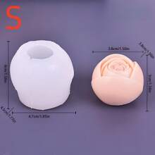 1 Stück Blumen Serie Rose-förmige Silikon Form, geeignet für DIY duftende Kerzen/Gipskunstwerke Figuren/dekorative Sträuße/handgemachte Seifenformen, Multifunktional