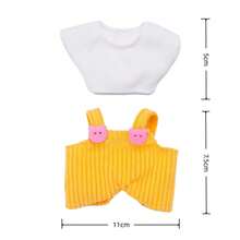 （不含娃娃和鞋子）适合6.69英寸迷你娃娃的服装套装。这些时尚可爱的服装适合作为女性DIY娃娃配件、钥匙扣和包包装饰。它们是生日礼物、节日礼物、新年礼物和圣诞礼物的绝佳选择。 - 彩色 - 查看 3