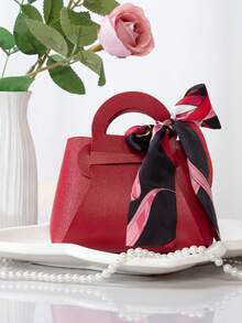 1/5/10/20pcs High Quality Leather Gift Bags With Bow, Candy Boxes, Ribbon Boxes, Candy Bags, Party Gift Bags, Mini Pouches, Jewelry Packaging Boxes, Leather Boxes, Suitable For Various Occasions And Events