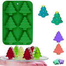 1 Set Weihnachts-Themen Silikonform, enthält Formen für Weihnachtsbaum, Haus, Lebkuchenmann, zum Herstellen von Schokolade, Kuchen, Pudding, Keksen, Brownies und anderen Weihnachtssüßigkeiten und Leckereien. Aus Silikon, hitzebeständig, für Kühlschrank, Ofen, Mikrowelle und Geschirrspüler geeignet. Ideal für Weihnachten, Geburtstagsfeiern oder andere Feiertags-Events zum Backen und Dekorieren.