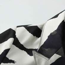 Chaqueta blazer de mujer con estampado total para ir al trabajo