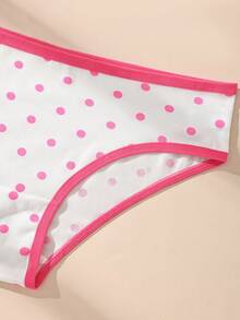 6 pièces Culottes basses colorées à pois pour femmes, sous-vêtements décontractés et , extensibles et respirants - Multicolore - Voir 8