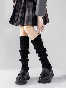 4pcs/Set Of Twisted Pattern Warm Long Tube Sock Covers, Knitted Warm Pile Sock Covers, Suitable For Autumn And Winter Seasons, Mid Tube Sock Covers(2/4pcs)