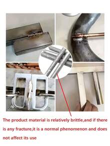 3pcs Universal Welding Rod, Repair Low-Temperature Welding Rod, Water Tank Pipe Welding Tool, Low-Temperature Easy Welding Strip, Easy Melting Powder Core Welding Rod, Brazing Strip, Stainless Steel Copper Iron Aluminum Welding Tool - Silver - View 7
