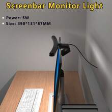 Wisciton LED Computer Monitor Light Bar Stepless Dimming Hanging Light RGB Game Background Wall Atmosphere Lamp Learn/Work Night Lighting 40cm - Multicolor - View 6