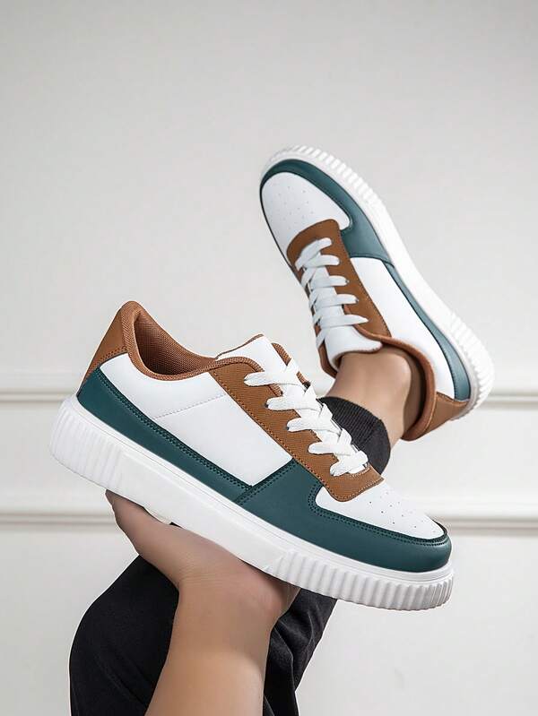 أحذية سكيت بورد كاجوال متعددة الاستخدامات وقوية للرجال، أحذية رياضية كلاسيكية متوسطة الارتفاع للأزواج، أحذية رياضية كاجوال - بنعل EVA مانع للانزلاق ومقاوم للتآكل، جزء علوي من الميكروفيبر باللون الأسود والأبيض الكلاسيكي الصلب، بطانة شبكية قابلة للتنفس، أحذية كاجوال برؤوس مستديرة، أحذية رحلات خارجية للأربعة فصول، أحذية طلابية كلاسيكية، أحذية رياضية كاجوال بنعل سميك، أحذية حفلات كلاسيكية متعددة الاستخدامات، أحذية شوارع بسيطة وأنيقة، أحذية رياضية قوية وقابلة للتنفس