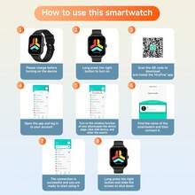 SIMSONLAB New 1.83" Full Touch Screen Smart Watch, Unisex Sports Smart Watch With Wireless Dialing, Call Answering, Pedometer, Calorie Consumption, Distance Tracking, Multiple Sports Modes, Music Control, Remote Camera, Alarm, Call & Message Notification - Multicolor - View 9