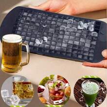 1个带盖硅胶冰格 - 6格，大容量，可重复使用且可拆卸，保持饮品冰爽，厨房、聚会、公寓必备，冰箱配件，婚礼装饰 - 彩色 - 查看 9
