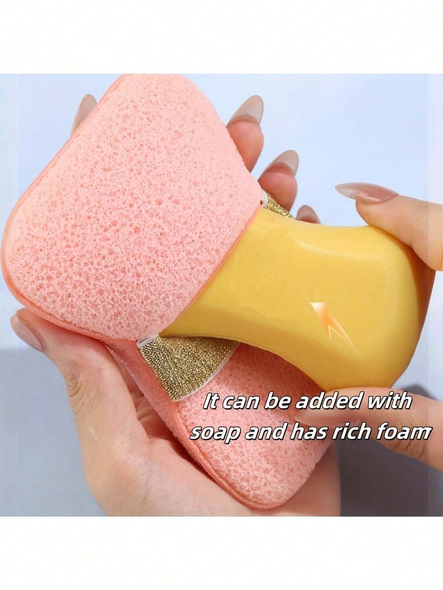 1/3/5pcs Cleaning Sponge That Can Be Filled With Soap And Soap - Soap Bag - Bath Sponge - Bath Ball - Scrub Towel - Super Soft Scrub Sponge/Foam Rich, Suitable For Home Bathroom And Shower Accessories/Cleaning Tools/Soap Box/Soap Cleaning Tools/Foam Net Shower Brush Back Cleaning Brush