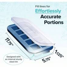 2 Tbsp. Silicone Freezer Molds - Storing Garlic, Herbs, Ginger, Pesto, Tomato Paste, Lemon, Purees And More - Silicone Food Freezer Tray - Cranberry U2013 2 - Pack - 2 件裝 + 藍莓 - 查看 4