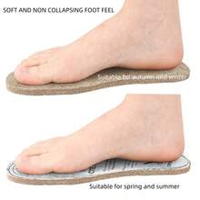 1 Pair Of Thickened Wool Felt Insoles For Warmth, Shock Absorption And Pressure Relief. Multiple Sizes Available For Arbitrary Cutting