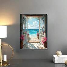 1 conjunto de 30 x 40 cm/11,8 x 15,7 polegadas, kit de pintura diamante faça você mesmo, sem moldura, belas paisagens, cores misturadas, tema de paisagem, todas as estações, adequado para decoração de casa, sala de estar, entrada, quarto e belas obras de arte