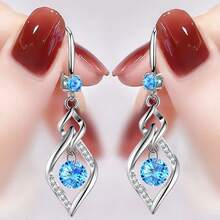 1 Pair Elegant Shiny Tassel Dangle Earrings, Fashion Versatile Earrings Suitable For Date, Wedding, Daily Wear