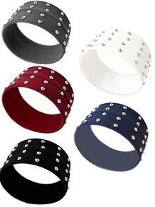 1 pieza de nueva diadema con remaches de moda, adecuada para usar durante viajes, correr y actividades de fitness. Accesorios para el cabello de invierno, banda para el cabello elegante para mujeres, pañuelos elegantes