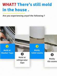 1pc Mold Remover Gel, Mold & Mildew Cleaner For Home, Kitchen, Refrigerator Rubber Seals, Washing Machine, Toilet, Sink Kitchen Mold Remover For Refrigerator Seals, Bathroom, Toilet, Vanity, Gaskets DJAYSUING Mold Remover Gel - Multicolor - View 8