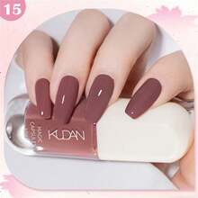 10毫升水性指甲油,速干指甲油,裸色闪粉红色指甲油,无异味,持久耐用,可剥离,无需烘烤,易于涂抹,打造美丽指甲。 - 彩色 - 查看 26
