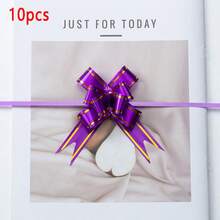 10 bucăți fundă pentru coș cadou, 6 culori (diferență mică de culoare), decorațiuni pentru împachetarea cadourilor de primăvară, fundă împachetată cu aur și panglică, fundă mare pentru împachetarea cadourilor de Paște, nuntă și ziua de naștere