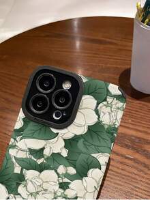 1pc PU Leather Floral & Leaf Pattern Soft Phone Case, Anti-Slip Full Coverage Protective Cover Compatible With Samsung/ 11/12/13/14/15/16 Pro Max, Holiday Gift - Multicolor - View 7