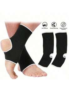 1Pair Of Adult Men And Women Football Yoga Pilates Basketball Training Sports Ankle Braces Suitable For Daily Fitness Home Sports Ankle Braces - Black - View 9