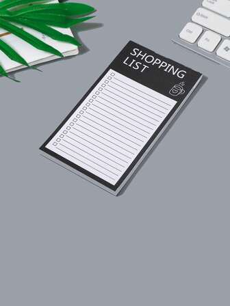 1pc Minimalist Magnetic Memo Board Notepad, Creative Line Tear-Off Grocery List Sticky Notes, Cartoon Magnetic Fridge Message Board