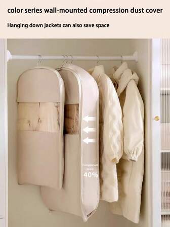 1 Stück schwarz-weiß Kontrast-Farbige einfache transparente wasserdichte Kleiderschutz-Abdeckung, Kleiderständer-Abdeckung für Schlafzimmer Kleiderschrank, hängend, bodenlang, transparenter Haushalt Mantel Staubschutz