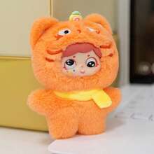 Soft Anime Doll Keychain With Vinyl Head - Cute Cartoon Clip-On Toy For Backpack, Purse, Keys - Durable Polyester & Plastic, Pink, Yellow, Red, Green - Fun Mini Gift For Kids, Friends, Party Favors (14+)