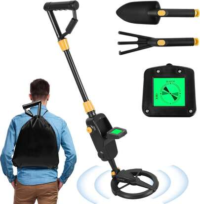 Metal Detector, Lightweight Gold And Silver Finder, Metal Detector Professional High Accuracy With LCD Display, Metal Detector For Lightweight Gold Detector,Gold Searching Treasure Scanner