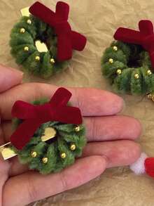 1 قطعة مشبك شعر لعيد الميلاد، اكسسوار شعر بشكل فراشة لأجواء عيد الميلاد، مشبك شعر مميز وممتع، هدية عيد الميلاد، مشبك شعر زخرفي، مناسب لاكسسوارات الشعر في الحفلات والمناسبات، اكسسوارات جميلة، مشابك شعر