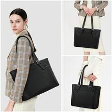 NEWHEY Tote Bags For Women With Zipper PU Leather Work Tote Bags Large Capacity Tote Bag Shoulder Purse Bag For College Work Travel