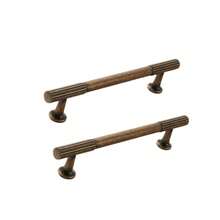 2 Pieces Of Vintage Bronze-Zinc Alloy Cabinet Handles, Antique Striped Decoration, Suitable For Bedroom, Kitchen, Cabinet And Drawer Door Handles, Furniture Hardware Accessories