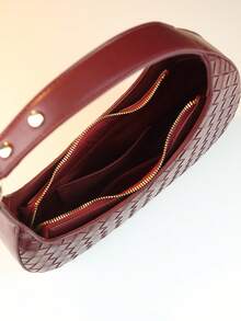 حقيبة كتف وحقيبة متقاطعة هلالية منسوجة عادية، حقيبة كتف إبداعية عصرية للنساء