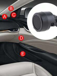 2 件高性能汽车扬声器 - 全频预接线低音炮，增强音频体验，材质，黑色