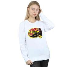 DC Comics Damen/Frauen Batman TV-Serie Catwoman Scratch Sweatshirt (Schwarz)