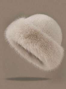 1 peça de chapéu mongol de pelúcia, chapéu grosso e quente para outono e inverno, chapéu tipo balde com proteção auricular em imitação de pele de vison, feito de fibra de poliéster, adequado para mulheres, com várias combinações de cores para escolher. Este é um chapéu tipo balde multifuncional, casual e simples, quente, à prova de vento, frio, macio e confortável, adequado para viagens ao ar livre, ciclismo, compras diárias, atividades de pesca e escalada.