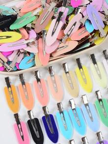 10/16/20/30个装 简约时尚 不留痕迹、不易弯曲的鳄鱼夹，适合派对、休闲外出、送给女孩/女士的礼物、新年礼物 [随机发货]，发夹，发卡，发饰，头饰，发卡 - 彩色 - 查看 10