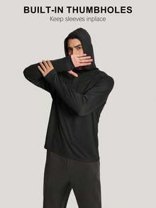 HOPLYNN 5 Packs Men's Athletic Hoodies Long Sleeve  Shirts For Men Rash Guards Quick-Drying Hoodie For Jogging And Fitness Shirts Lightweight