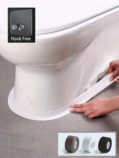 1 قطعة شريط لاصق مائي ذاتي اللصق سميك عالي اللزوجة قابل للتشكيل شريط غراء للشقوق والفجوات ديكور الحائط للحمام والمرحاض هدايا ملصقات ديكور الحائط للمطبخ والحمام والنوافذ مناسب للبالوعة والحمام والمرحاض وحوض الاستحمام وحماية حافة الأرضية ديكور الحمام يأتي مع خطاطيف متعددة الوظائف ملصقات الحائط ديكور المنزل