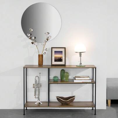 SoBuy FSB35-PF, Console Table Hall Table Side Table End Table Living Room Sofa Table With 3 Shelves, W120 X D30 X H80cm